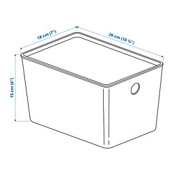 Measurement Illustration - KUGGIS box with lid