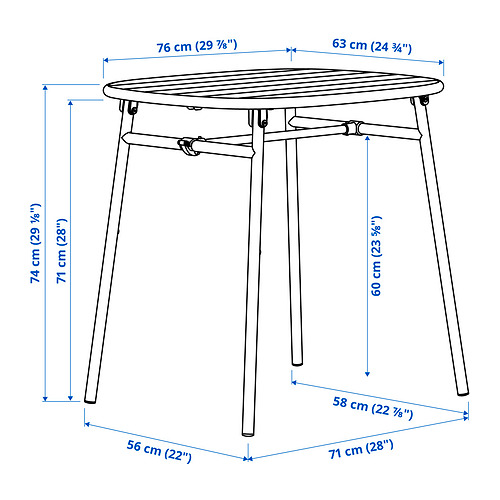DUVSKÄR, table and 2 chairs. 4 of 6 open dialog