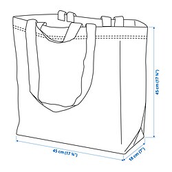 Ilustración de medidas - FRAKTA bolsa mediana