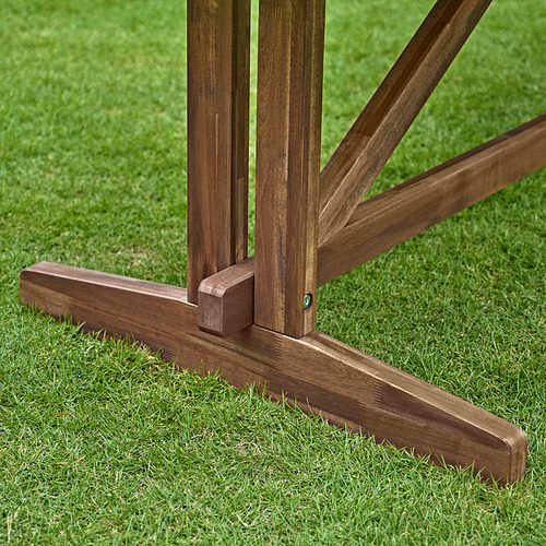 Base de pata de mesa de exterior de madera, construcción de acacia robusta.