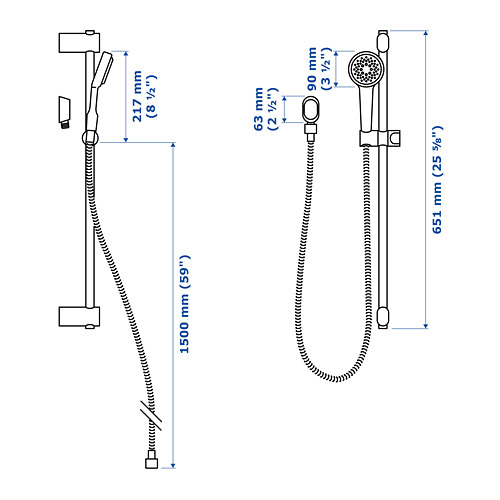 BROGRUND, riser rail with hand shower/outlet. 7 of 8 open dialog
