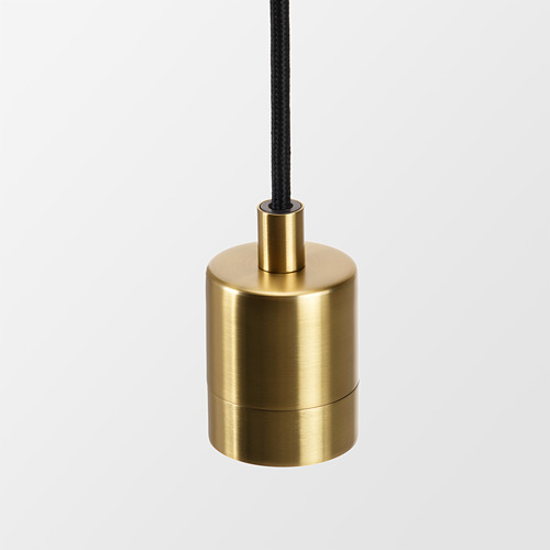 Moderna lámpara colgante dorada con diseño elegante y cable ajustable, que muestra materiales de alta calidad y un acabado elegante.