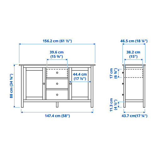 HEMNES, sideboard. 6 of 10 open dialog