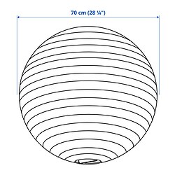 Measurement Illustration - GULLSUDARE pendant lamp shade