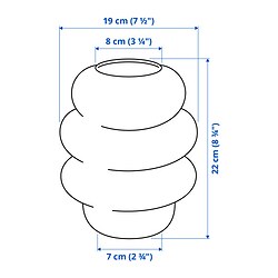 Measurement Illustration - KÄLLARHALS vase