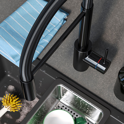 SALLSJÖN, pull down kitchen faucet with spray. 4 of 6 open dialog