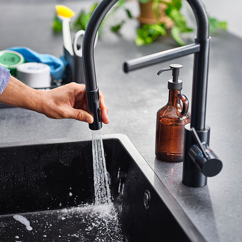SALLSJÖN, pull down kitchen faucet with spray. 3 of 6 open dialog