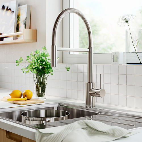 SALLSJÖN, pull down kitchen faucet with spray. 2 of 5 open dialog
