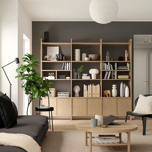 LÅDMAKARE, mueble de almacenaje con puertas correderas y con 2 estantes adicionales. 2 de 7 abrir diálogo