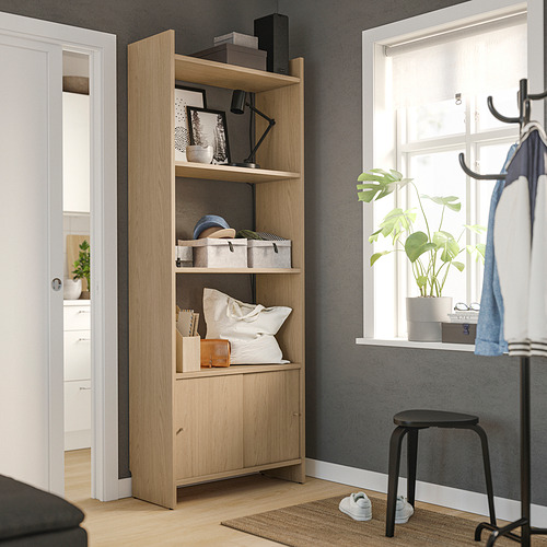 LÅDMAKARE, storage cabinet with sliding doors and 3 shelves. 3 of 6 open dialog