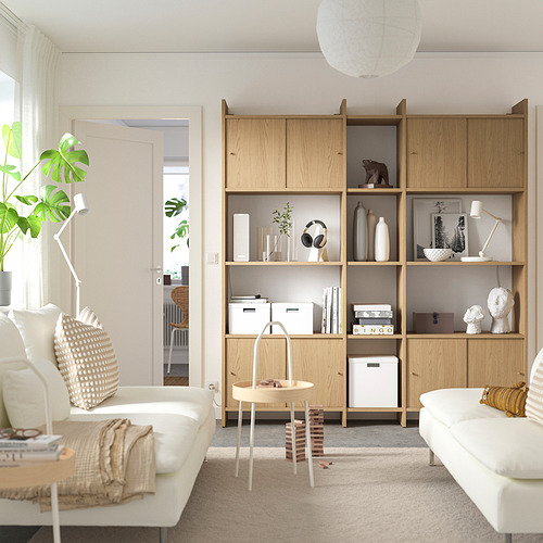 LÅDMAKARE, mueble de almacenaje con puertas correderas y 7 estantes. 2 de 7 abrir diálogo