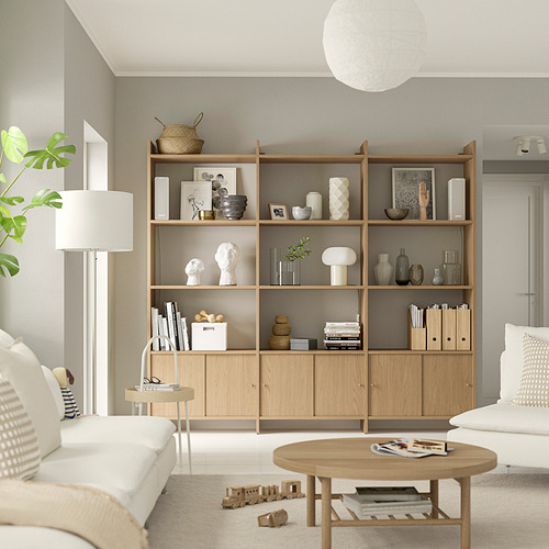 LÅDMAKARE, storage cabinet with sliding doors and 9 shelves. 2 of 6 open dialog