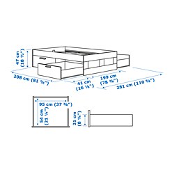 Measurement Illustration - BRIMNES bed King
