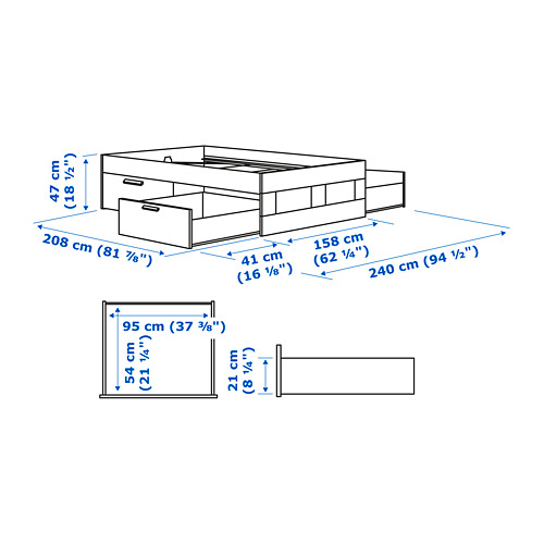 BRIMNES, bed frame with storage. 8 of 8 open dialog
