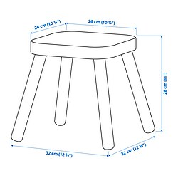Measurement Illustration - FLISAT children's stool
