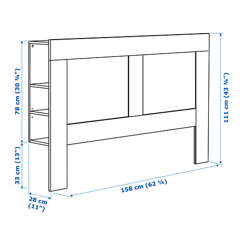 BRIMNES, headboard with storage compartment. 3 of 3 open dialog