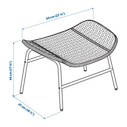 Ilustración de medidas - FRYKSÅS reposapiés