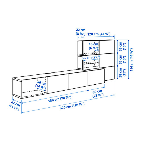 BESTÅ, Mueble TV. 5 de 5 abrir diálogo