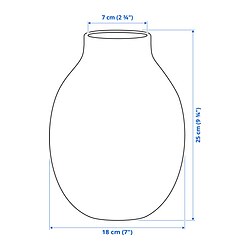 Measurement Illustration - BLODBJÖRK vase