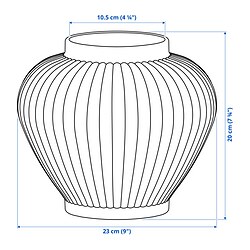 Ilustración de medidas - PELARBJÖRK florero/jarrón