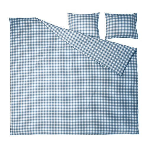 EKTANDVINGE, Funda edredón y 2 fundas almohada para cama doble. 2 de 2 abrir diálogo
