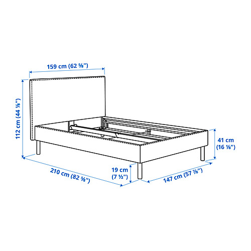 TÄRNKULLEN, Upholstered bed. 13 of 13 open dialog