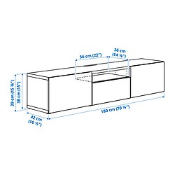 Measurement Illustration - BESTÅ TV bench