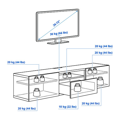 BESTÅ, TV bench. 6 of 6 open dialog