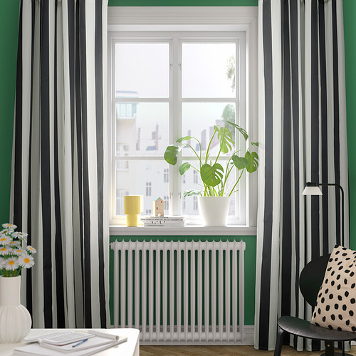 SLÅNHÖSTMAL, curtains, 1 pair. 2 of 5 open dialog