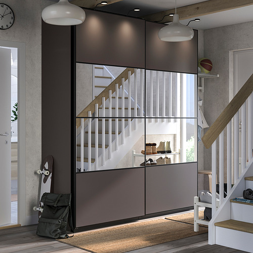 PAX / MEHAMN / AULI, wardrobe with sliding doors. 2 of 5 open dialog