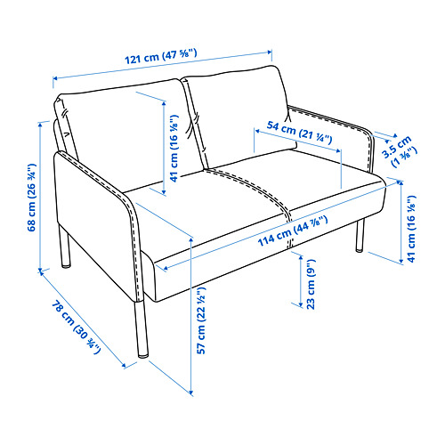 GLOSTAD, sofá 2 plazas con chaiselongue. 7 de 8 abrir diálogo