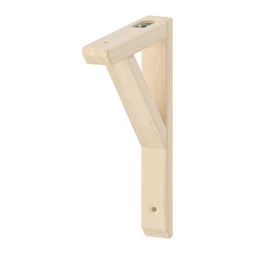 SANDSHULT soporte de estantería de madera clara, natural, rectangular, de dos caras para estantes de 20 o 30 cm.