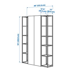 Measurement Illustration - ENHET storage combination