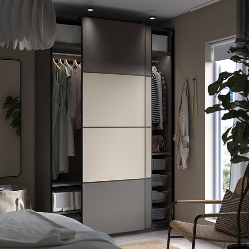 PAX / MEHAMN, wardrobe with sliding doors. 3 of 5 open dialog