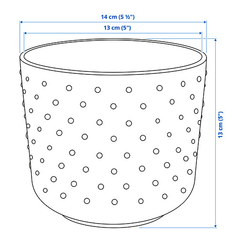 Measurement Illustration - SESAMFRÖN plant pot