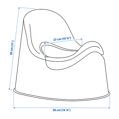 Measurement Illustration - LOCKIG children's potty