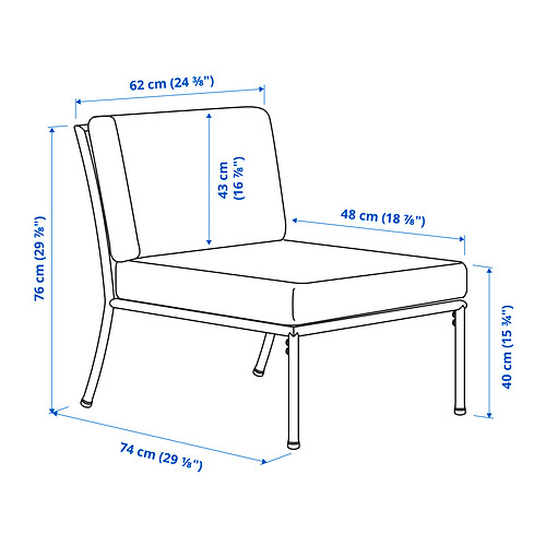 SEGERÖN, seat section for modular sofa outdoor. 4 of 4 open dialog