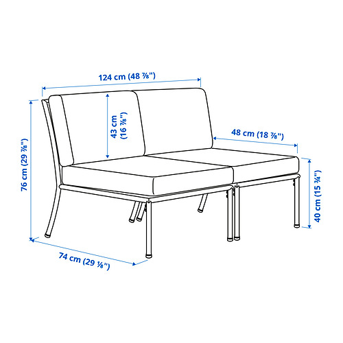 SEGERÖN, loveseat, outdoor. 4 of 4 open dialog