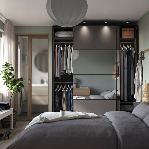 PAX / MEHAMN / AULI, wardrobe with sliding doors. 5 of 5 open dialog