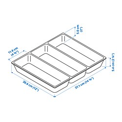 Measurement Illustration - UPPDATERA flatware tray