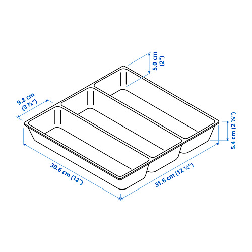 Ilustración con medidas del producto: UPPDATERA.