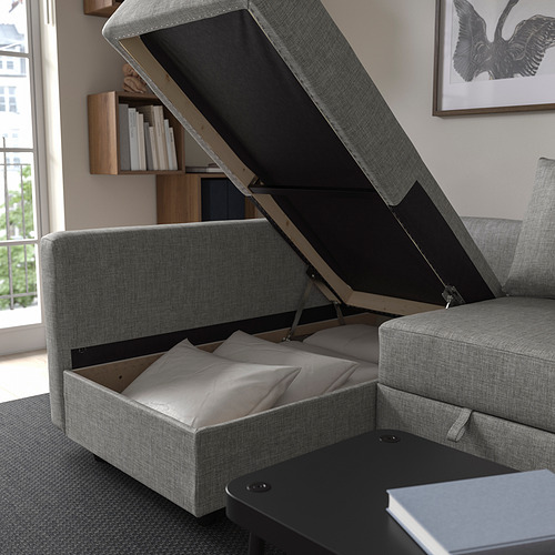 FRIHETEN, 3 seat sofa bed with chaiselongue. 6 of 9 open dialog