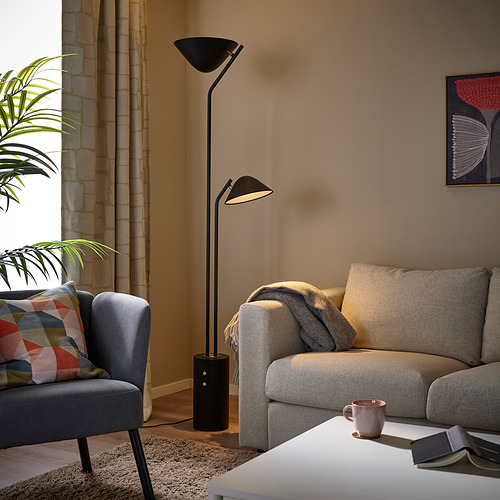 TRÅDNATE, floor uplighter/reading lamp. 2 of 7 open dialog