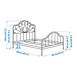 Ilustración de medidas - MELLGRUND cama