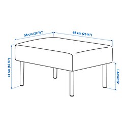 Measurement Illustration - GLOSTAD ottoman