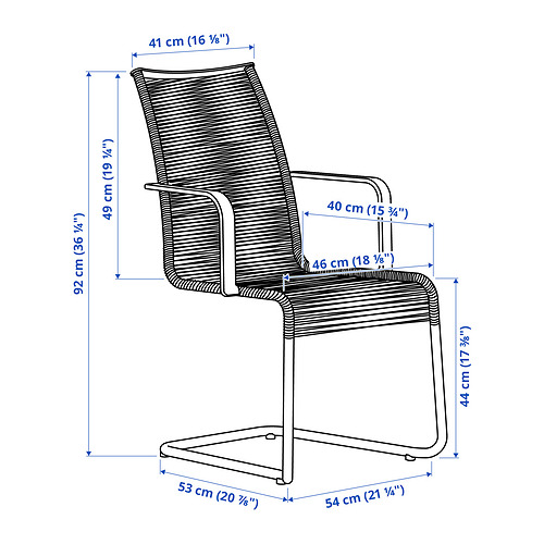 TEGELÖN / VÄSMAN, table with 6 armchairs, outdoor. 8 of 8 open dialog