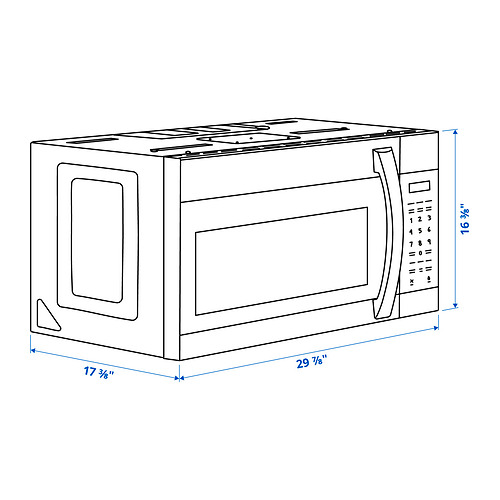 SKALLEBO, Over-the-range microwave. 2 of 2 open dialog