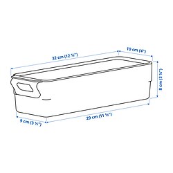 Ilustración de medidas - KLIPPKAKTUS caja frigorífico