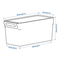 Ilustración de medidas - KLIPPKAKTUS caja de frigorífico