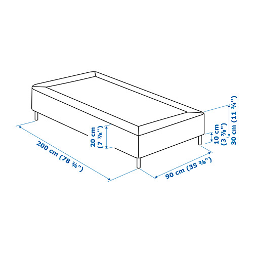 Ilustración con medidas del producto: LYNGÖR.